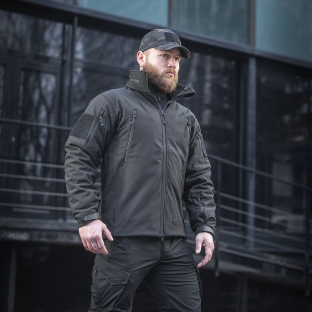 M-Tac куртка Soft Shell с подстежкой Black