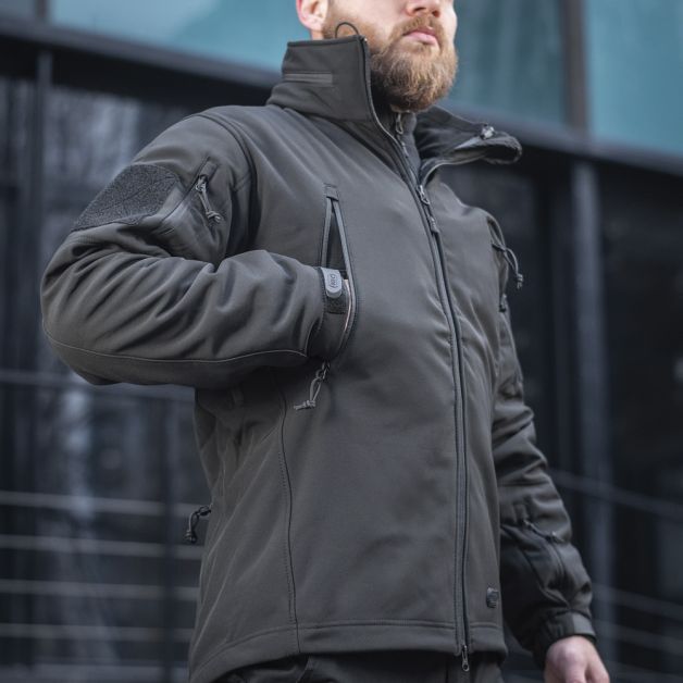 M-Tac куртка Soft Shell с подстежкой Black