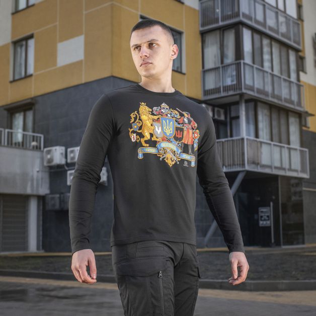 M-Tac футболка Україна понад усе! длинный рукав Black