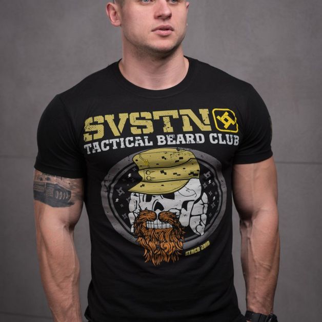 SvaStone футболка Tactical Beard Club черная