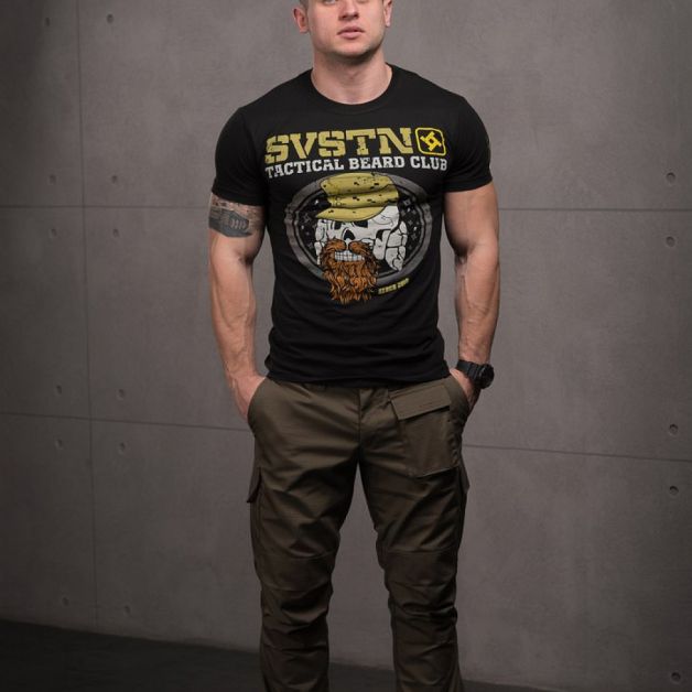 SvaStone футболка Tactical Beard Club черная