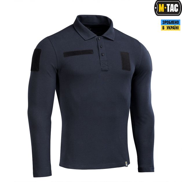 M-Tac поло тактичне довгий рукав 65/35 Dark Navy Blue