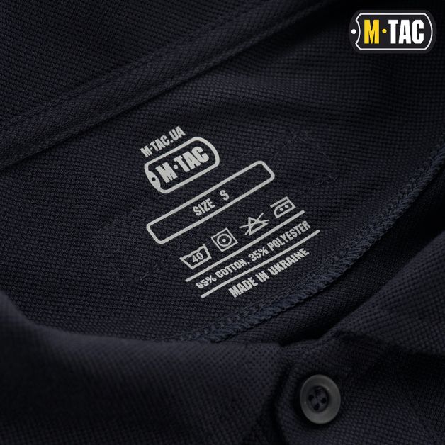M-Tac поло тактичне довгий рукав 65/35 Dark Navy Blue