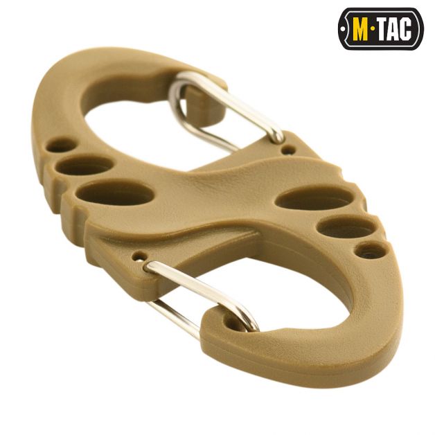 M-Tac карабин S-Hook пластиковый Coyote