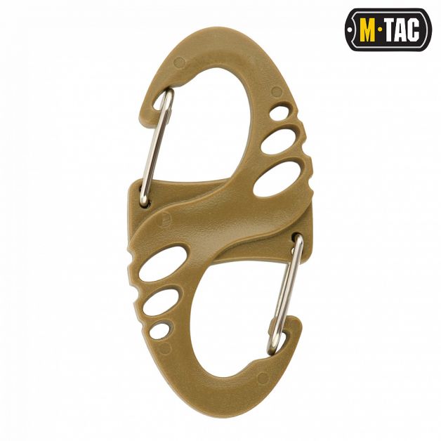 M-Tac карабин S-Hook пластиковый Coyote