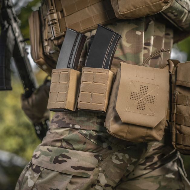 M-Tac подсумок для магазина на резинке (10 см) Laser Cut Coyote