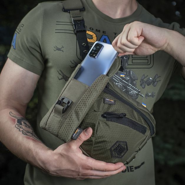 M-Tac подсумок для смартфона Elite Large Hex Ranger Green