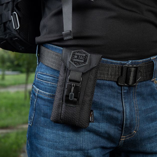 M-Tac подсумок для смартфона Elite Medium Hex Black