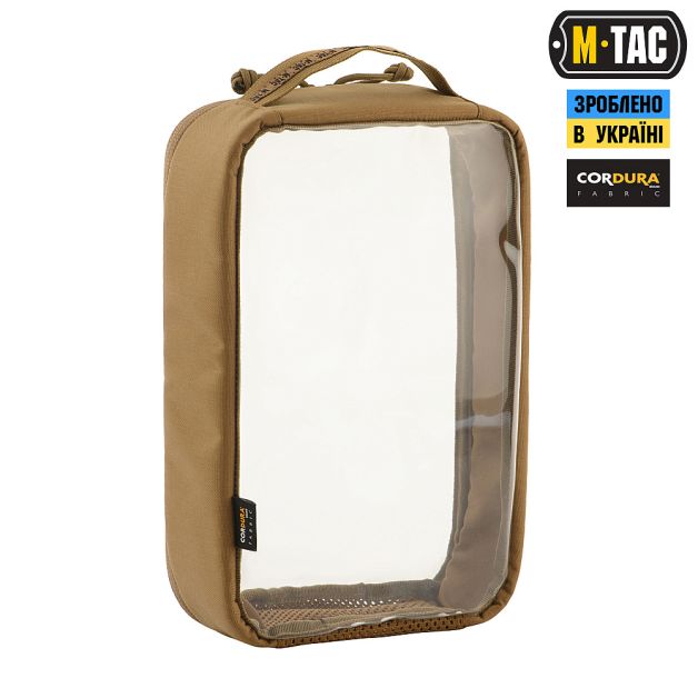 M-Tac органайзер утилітарний прозорий Elite Large (30х19 см) Coyote