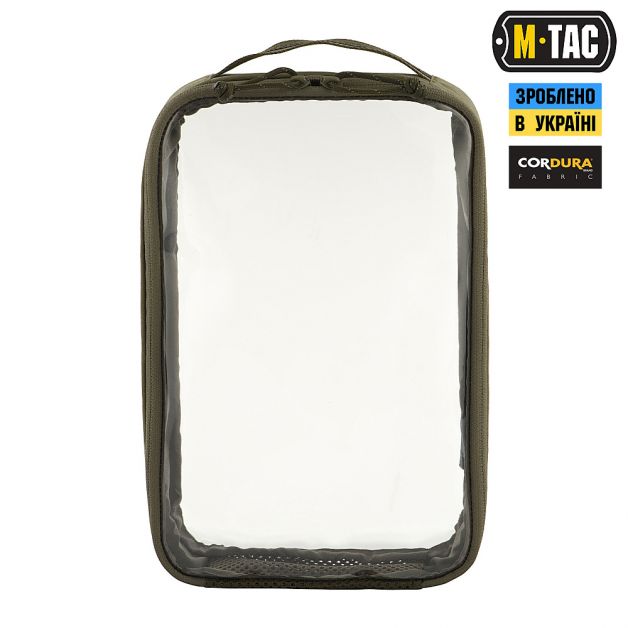 M-Tac органайзер утилитарный прозрачный Elite Large (30х19 см) Ranger Green