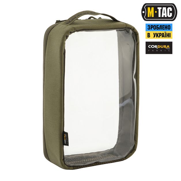 M-Tac органайзер утилитарный прозрачный Elite Large (30х19 см) Ranger Green