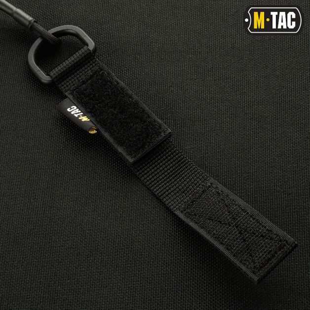 M-Tac шнур страхувальний Lite комбінований з D-кільцем чорний