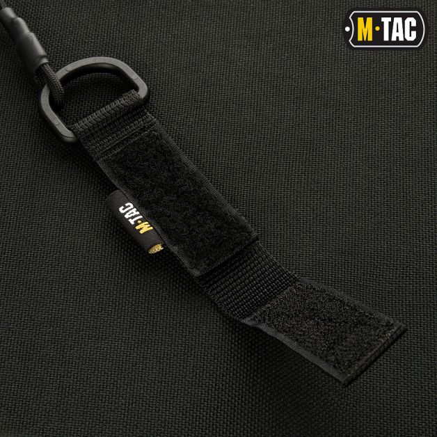 M-Tac шнур страхувальний Lite під карабін з D-кільцем чорний