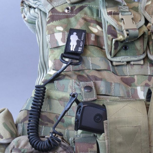 Шнур страхувальний спіральний чорний