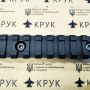 Крук рейка Пикатинни с креплением M-Lok черная (6 слотов, 1 скос)