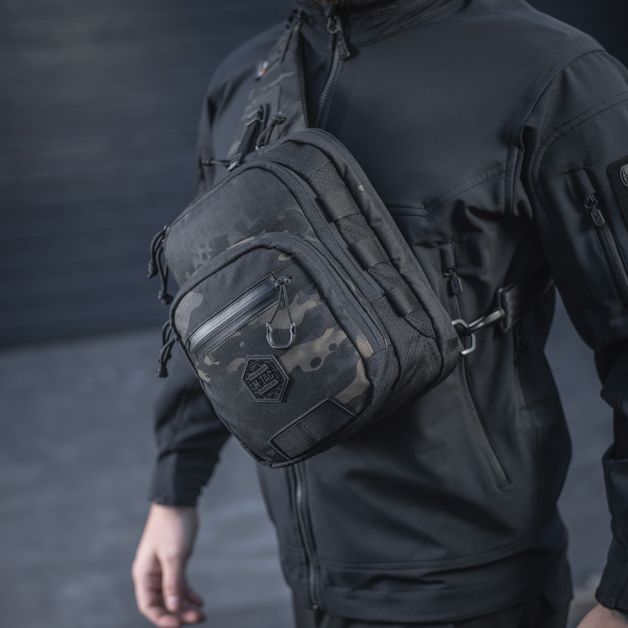 M-Tac сумка Cross Bag Slim Elite Hex Multicam Black/Black