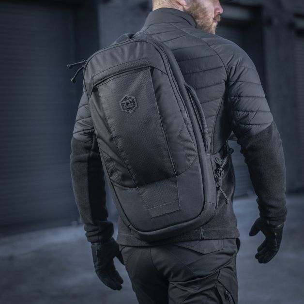 M-Tac рюкзак однолямочный Agent Elite Hex Black