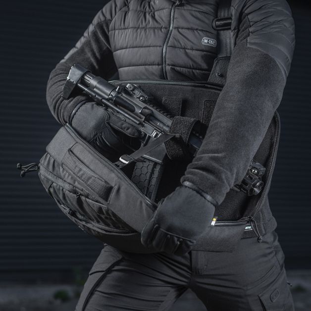 M-Tac рюкзак однолямочный Agent Elite Hex Black
