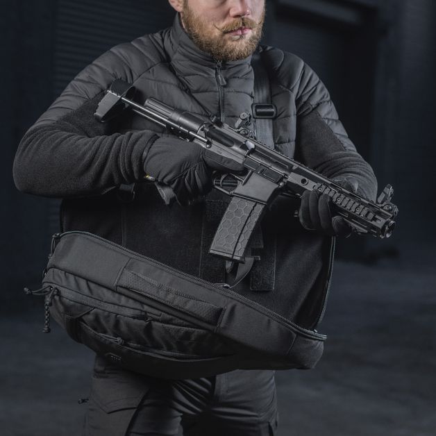M-Tac рюкзак однолямочный Agent Elite Hex Black
