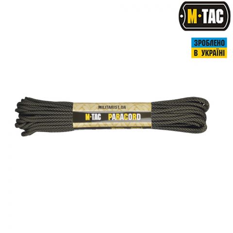 M-Tac паракорд 550 type III Army Green/Black Stairs 15м
