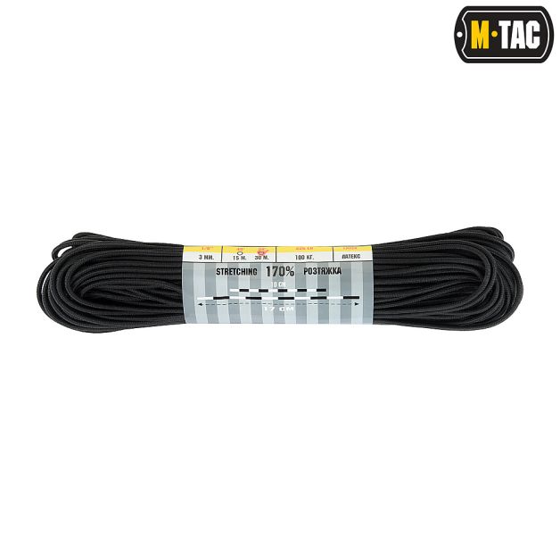 M-Tac паракорд Shock-Cord 3mm Black 30м
