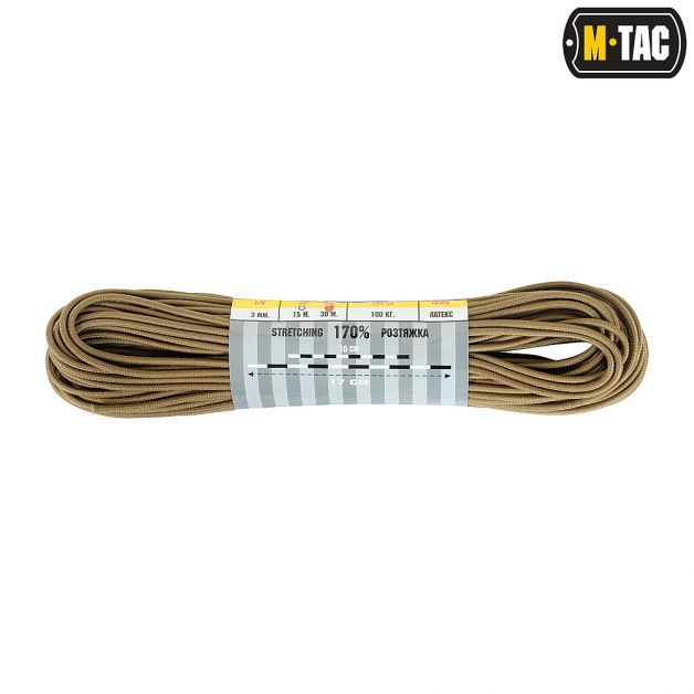 M-Tac паракорд Shock-Cord 3mm Coyote 30м