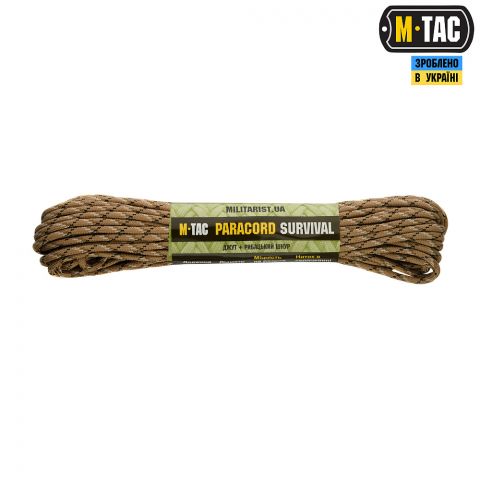 M-Tac паракорд Survival Desert Camo 15м
