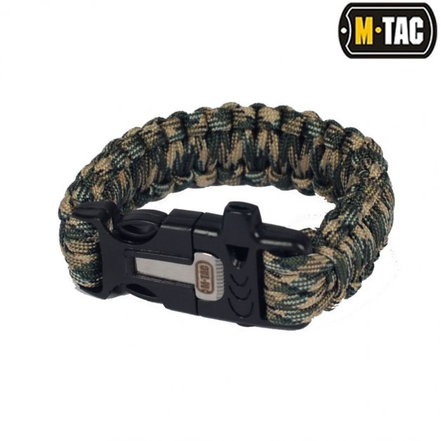 M-Tac браслет паракорд с искровысекателем Olive/Tan