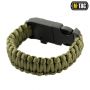 M-Tac браслет паракорд з висікачем іскор і свистком Olive