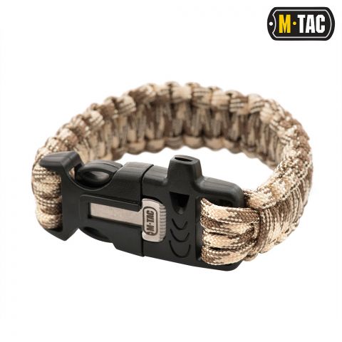 M-Tac браслет паракорд з висікачем іскор і свистком Coyote/Tan