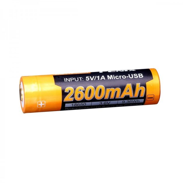 Fenix АКБ 18650 2600mAh Li-ion (USB)