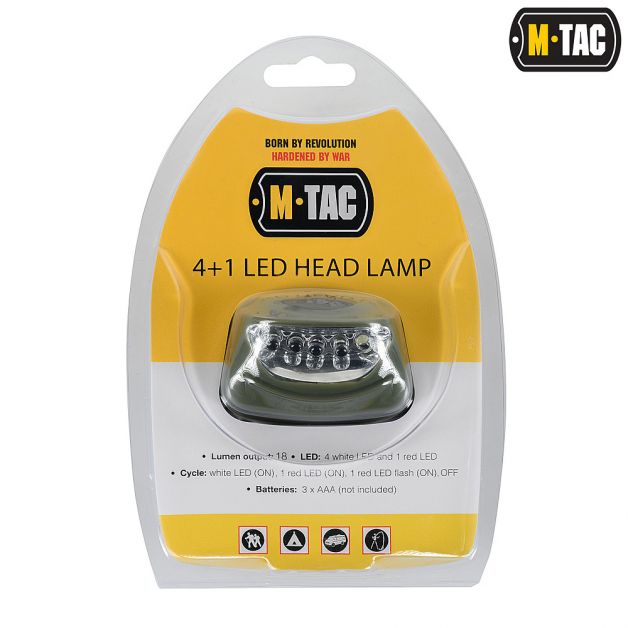 M-Tac ліхтар налобний 4+1 LED Olive