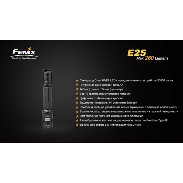 Fenix фонарь E25