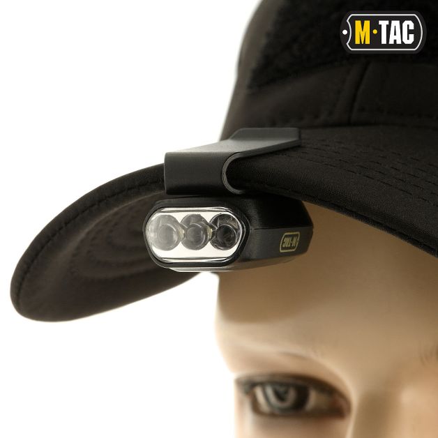 M-Tac ліхтар з кріпленням на головной убор чорний