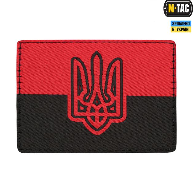M-Tac флаг красно-черный с Тризубом (жаккард)