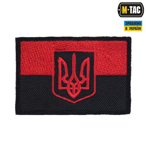 M-Tac нашивка прапор червоно-чорний з гербом