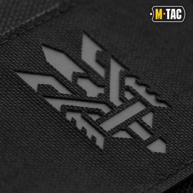 M-Tac нашивка Тризуб (стилизация) Laser Cut горизонтальная Black/Grey