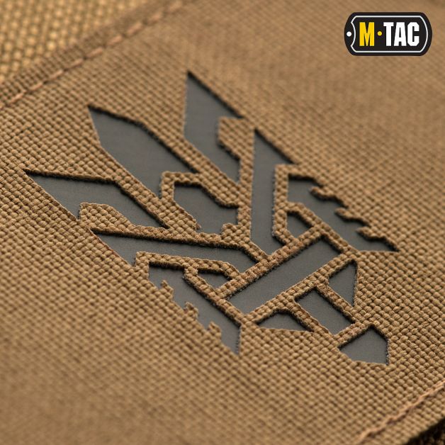 M-Tac нашивка Тризуб (стилизация) Laser Cut горизонтальная Coyote/Black