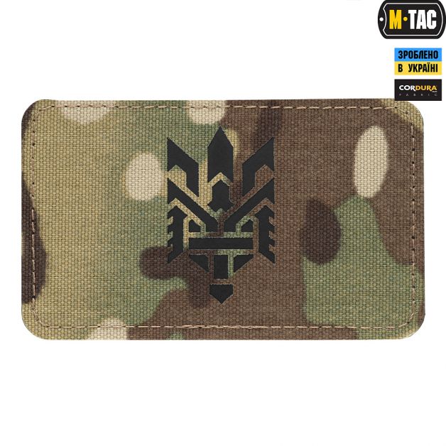 M-Tac нашивка Тризуб (стилізація) Laser Cut горизонтальна Multicam/Black