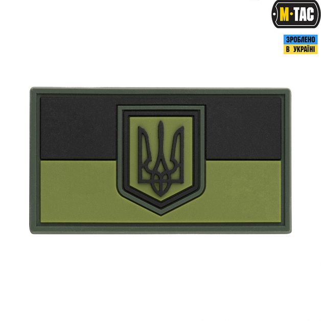 M-Tac нашивка флаг Украины малый ПВХ олива
