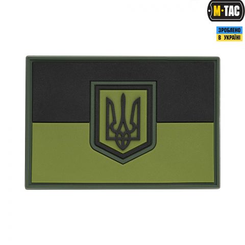 M-Tac нашивка прапор України великий ПВХ олива
