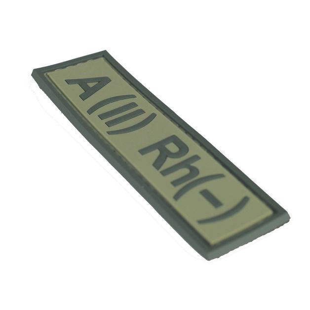 M-Tac нашивка группа крови A(II) Rh(-) ПВХ олива