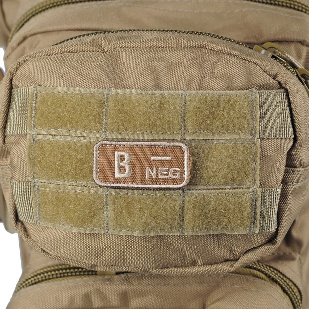M-Tac нашивка группа крови B(III) Rh- хаки