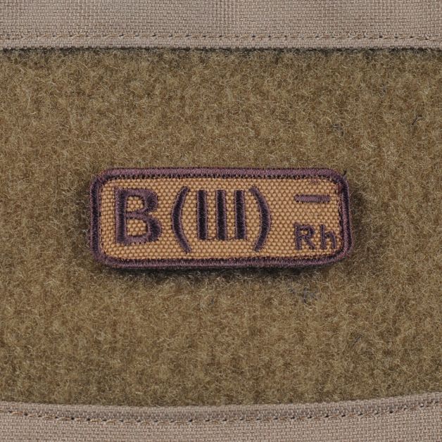 M-Tac нашивка группа крови B(III) Rh- койот
