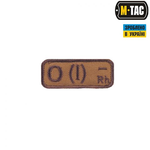 M-Tac нашивка группа крови O(I) Rh- койот