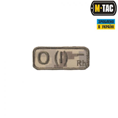 M-Tac нашивка группа крови O(I) Rh- MM14