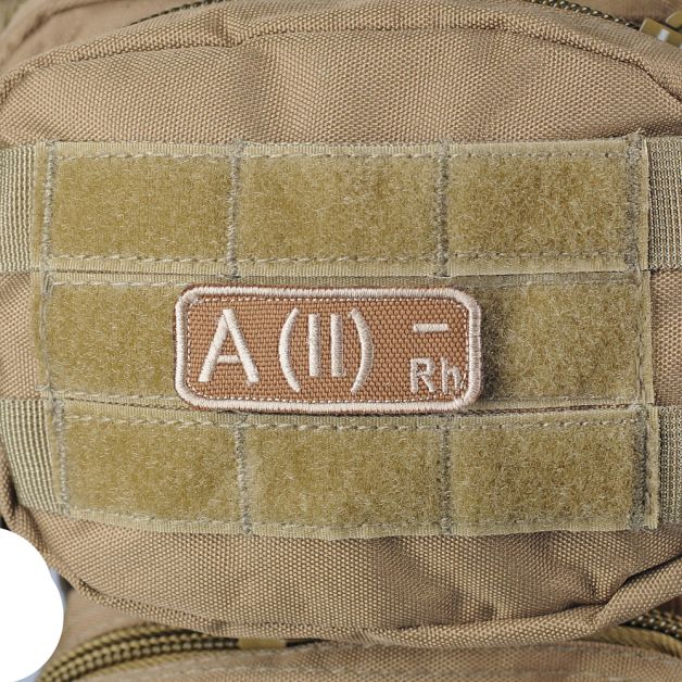 M-Tac нашивка группа крови A(II) Rh- хаки