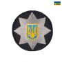 Кокарда Полиция круглая на липучке черная