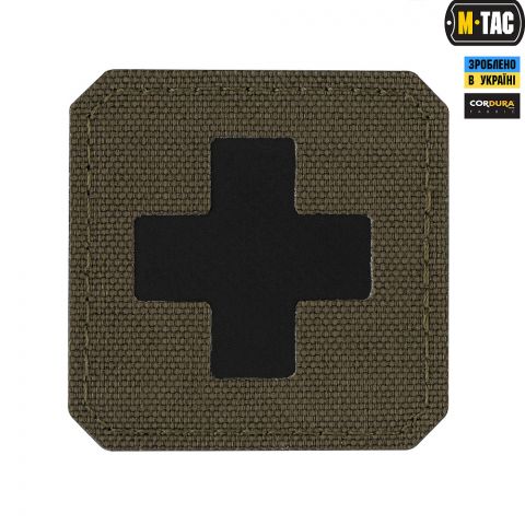 M-Tac нашивка Medic Cross Laser Cut Ranger Green/Black