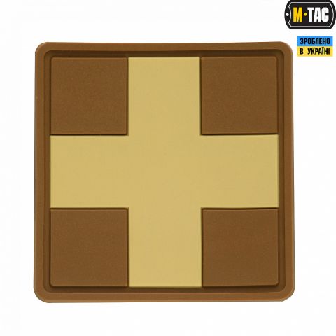 M-Tac нашивка Medic Cross Square ПВХ койот